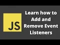 58 Handling Events with Event Listeners using addEventListener and removeEventListener
