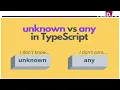 Difference between any and unknown Typescript Interview Question any vs unknown