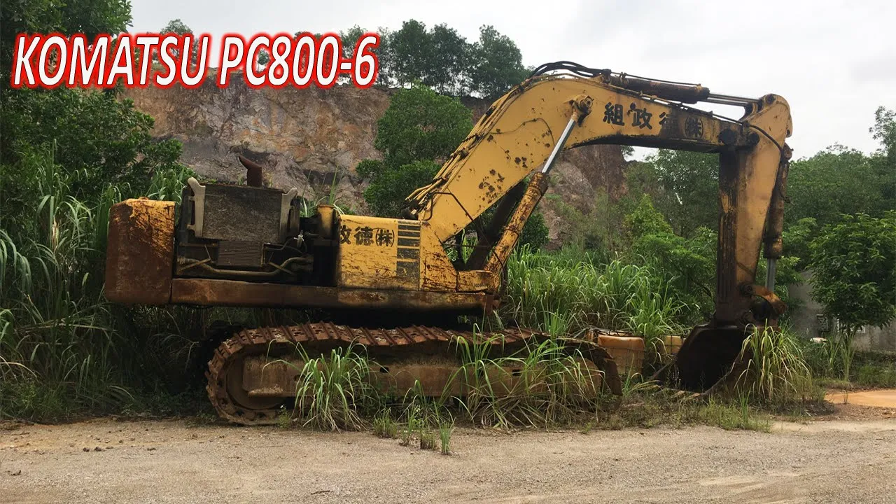 Khám Phá Máy Xúc KOMATSU PC800-6 Siêu To Khổng Lồ Bị Bỏ Hoang Trong Mỏ Đá | Xuân Mạnh Vlogs