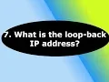 What is the loop back IP address