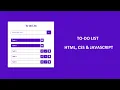 How to create to-do list app using HTML CSS JavaScript