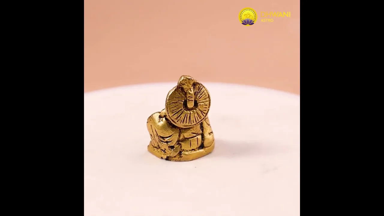 Brass Laughing Buddha with Umbrella