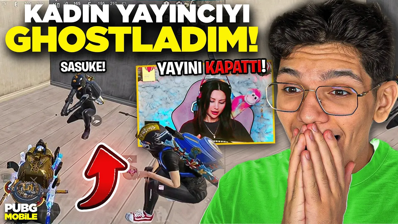 KADIN YAYINCIYI GHOSTLADIM! SİNİRDEN YAYINI KAPATTI - PUBG MOBİLE