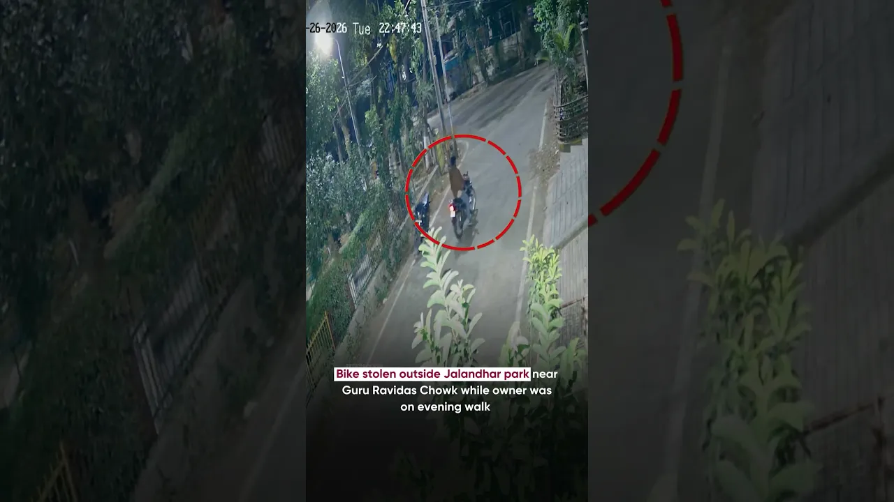 Bike stolen outside Jalandhar park near Guru Ravidas Chowk while owner was on evening walk poster