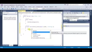 Visual Studio beginners guide change label text after button click C