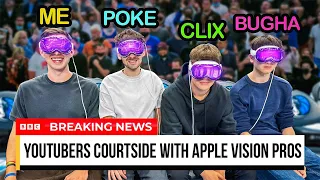 Sneaking Gamers NBA Courtside w/ 4 Apple Vision Pros..