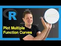 Draw Multiple Function Curves to Same Plot Base R ggplot2 Package Using curve geom - line