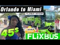 FLIXBUS - cheapest way to travel from Miami to Orlando FLORIDA review recap vlog MUST SEE