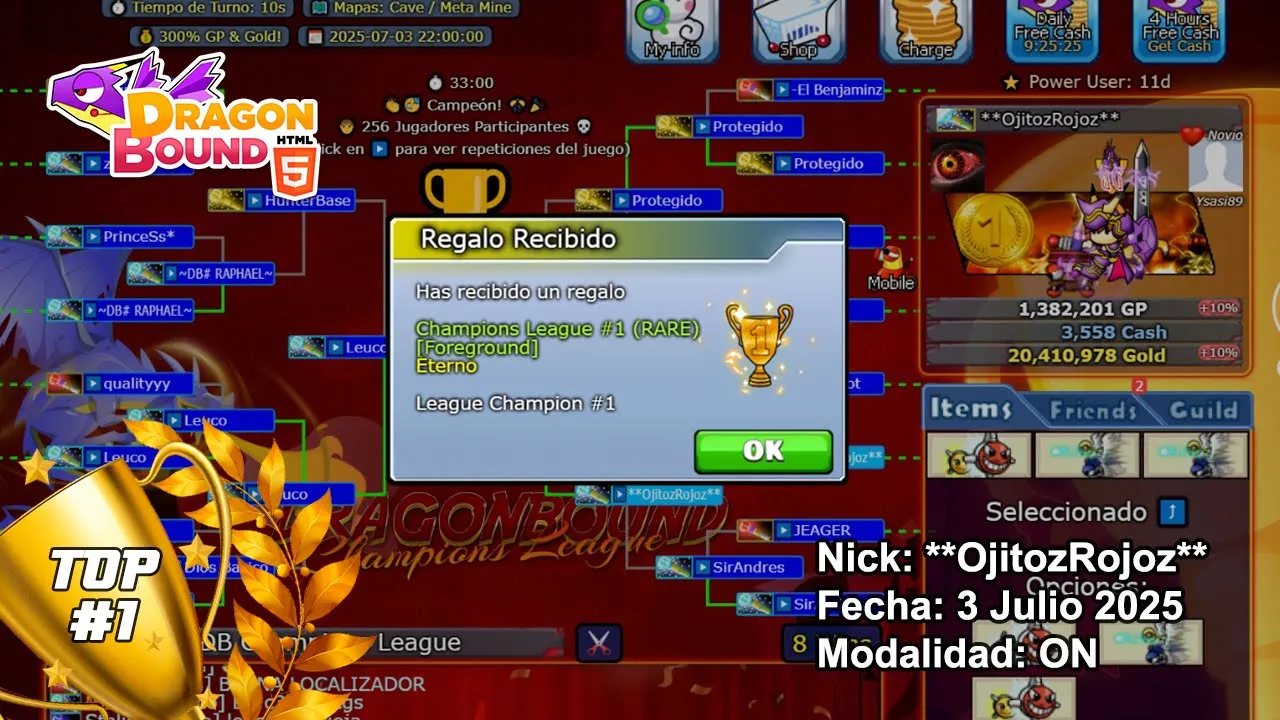 Champions League On Top #1 - Por fin, algo de suerte en la shempion 🥴🏆 #dragonbound #gunbound