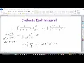 Evaluate Each Integral Involving the Exponential e