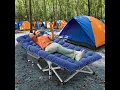 Comfortable Aboron Folding Camping Cot Honest Review XXL Edition w Cushion