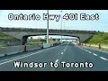 Ontario Highway 401 - Windsor to Toronto