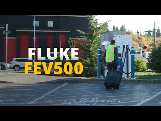 Engineer walking to the testing site with the Fluke FEV500