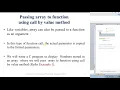 Passing Array to a function Call by Value Part 1