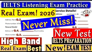 IELTS LISTENING PRACTICE TEST 2026 WITH ANSWERS | 08.09.2026