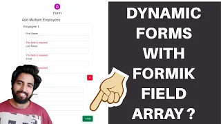 React Formik Tutorial Part-9 FieldArray Component or Dynamic Forms with Formik in ReactJS