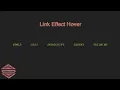 Link effect hover text rotate using htlm css