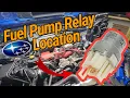 How to Find Disable Fuel Pump Circuit Relay 2001-07 Subaru Impreza Wrx Sti 2 5L