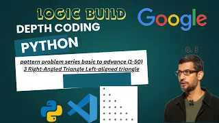 python Right-Angled Triangle Left-aligned triangle pattern problem