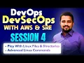 DevOps DevSecOps with AWS SRE Session 4 Advanced Linux Commands find sed awk