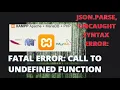 Fatal error call to undefined function php