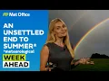 Week vooruit 25/08/2025 – Een gemengd pakket deze week – Met Office weersvoorspelling VK