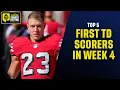 Best NFL Touc own Picks in Week 4 feature Christian McCaffrey James Cook Dimers Betting Podcast
