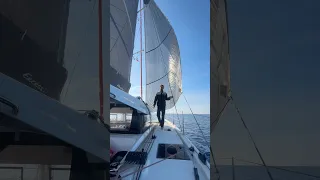 Our first sail of 2026 was a big one! 🐬 🌊 #sailing #storm #dolphins