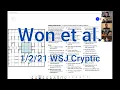 I think I like cryptics more than crosswords Won et al WSJ 21 Cryptic Puzzle