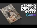 Wedding Program Design Your Own with Canva Step by Step