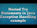 Nested Try Statements in Java Exception Handling example