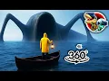 360 VR Sea Eater Monster Spotted in the Dark Ocean From a Small Boat 4K