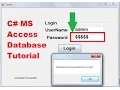 C MS Access Database Tutorial 3 Password Protection using Textbox