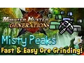 Monster Hunter Generations Mining Guide - Misty Peaks How To Get Fast And Easy Ores EARLY
