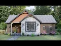 2-Bedroom Cottage House Plan with Vaulted Living Space 39 x29 12x9m Cozy Charming