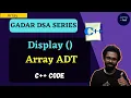 Display Function in Array Abstract Data Type Hindi DSA