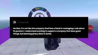 Why are subreddits so touchy about discussing piracy while is literally right there in