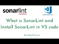 What is SonarLint How to Install SonarLint in Visual Studio code SonarQube Tutorial for Beginners