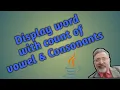 ISC practical 2015 l string handling l words vowals consonants l class 12 JAVA