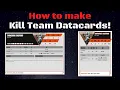 How to Make Kill Team Datacards - Free and Easy