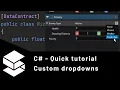 Stride tutorial Quicktip Custom dropdown properties