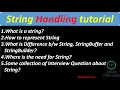 String introduction in java Difference String StringBuffer StringBuilder