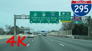 Delaware Memorial Bridge Approach Interstate 295 northbound 4K