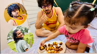 Prabh ने पनीर टिक्का बनाया 😘 ॥ हमारी saturaday night party 😍 #greeshbhatt #familyvlog 