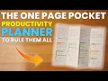 One Page Pocket Productivity Planner