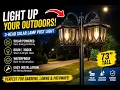 73 Solar Lamp Post Light Review Bright Outdoor Waterproof Garden Lighting