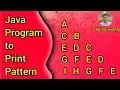 Java Program to Print Triangle Pattern using alphabates Part 3 Java coding By coding wisely