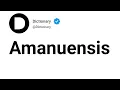 Amanuensis Meaning In English