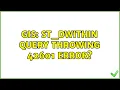 GIS ST - DWithin query throwing 42601 error