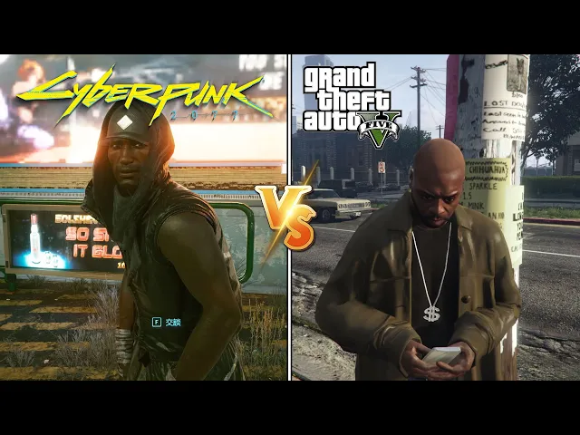 Cyberpunk 2077 NPC vs. GTA 5 NPC